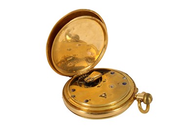 Lot 154 - AMENDED DESCRIPTION A late Victorian 18ct half hunter chronograph pocket watch