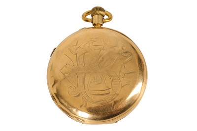 Lot 154 - AMENDED DESCRIPTION A late Victorian 18ct half hunter chronograph pocket watch