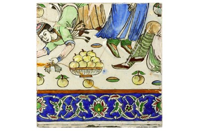Lot 24 - * A LARGE COMPOSITION SET OF THIRTEEN MOULDED POTTERY TILES