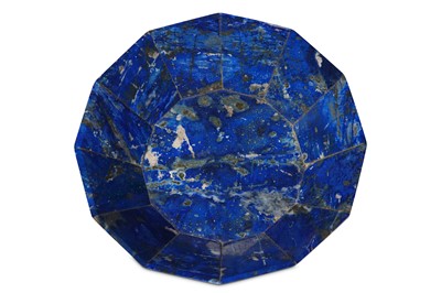 Lot 21 - * A SMALL CARVED LAPIS LAZULI SAUCER