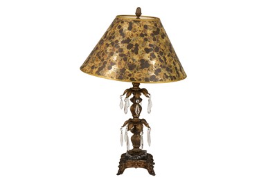 Lot 407 - A Continental cast gilt metal table lamp