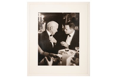 Lot 261 - Marlon Brando and Charlie Chaplin having dinner by Alain Nogues