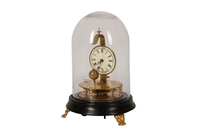 Lot 220 - A late 19th century German flying pendulum clock