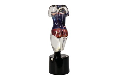 Lot 67 - Dino Rosin (b. 1948) A Murano glass sculpture of a female torso