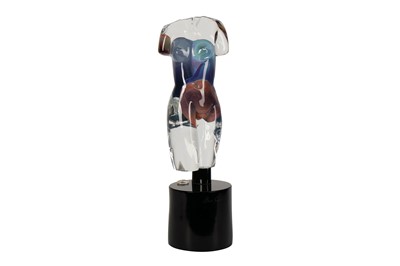 Lot 69 - Dino Rosin (b. 1948) A contemporary Italian Murano calcedonia studio art glass sculpture