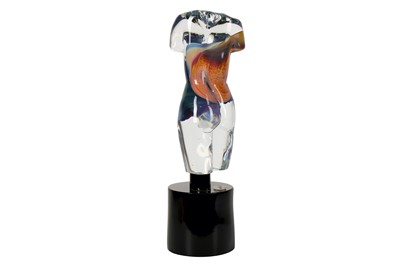 Lot 69 - Dino Rosin (b. 1948) A contemporary Italian Murano calcedonia studio art glass sculpture