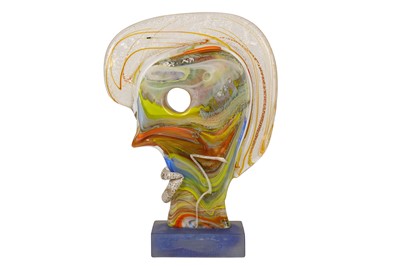 Lot 75 - Manner of Mario Badioli - An abstract Italian Murano Glass sculpture of a head