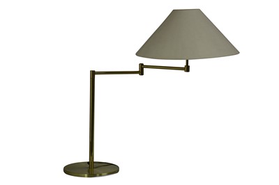 Lot 393 - A Danish brass table lamp with adjustable arm