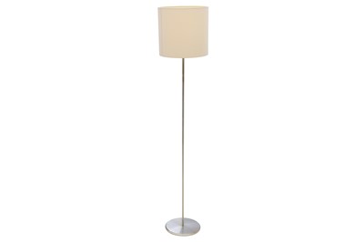 Lot 107 - A late 20th Century Danish brushed steel standard lamp