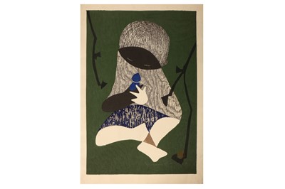 Lot 363 - KAROU KAWANA (1916-1965) Woodblock print