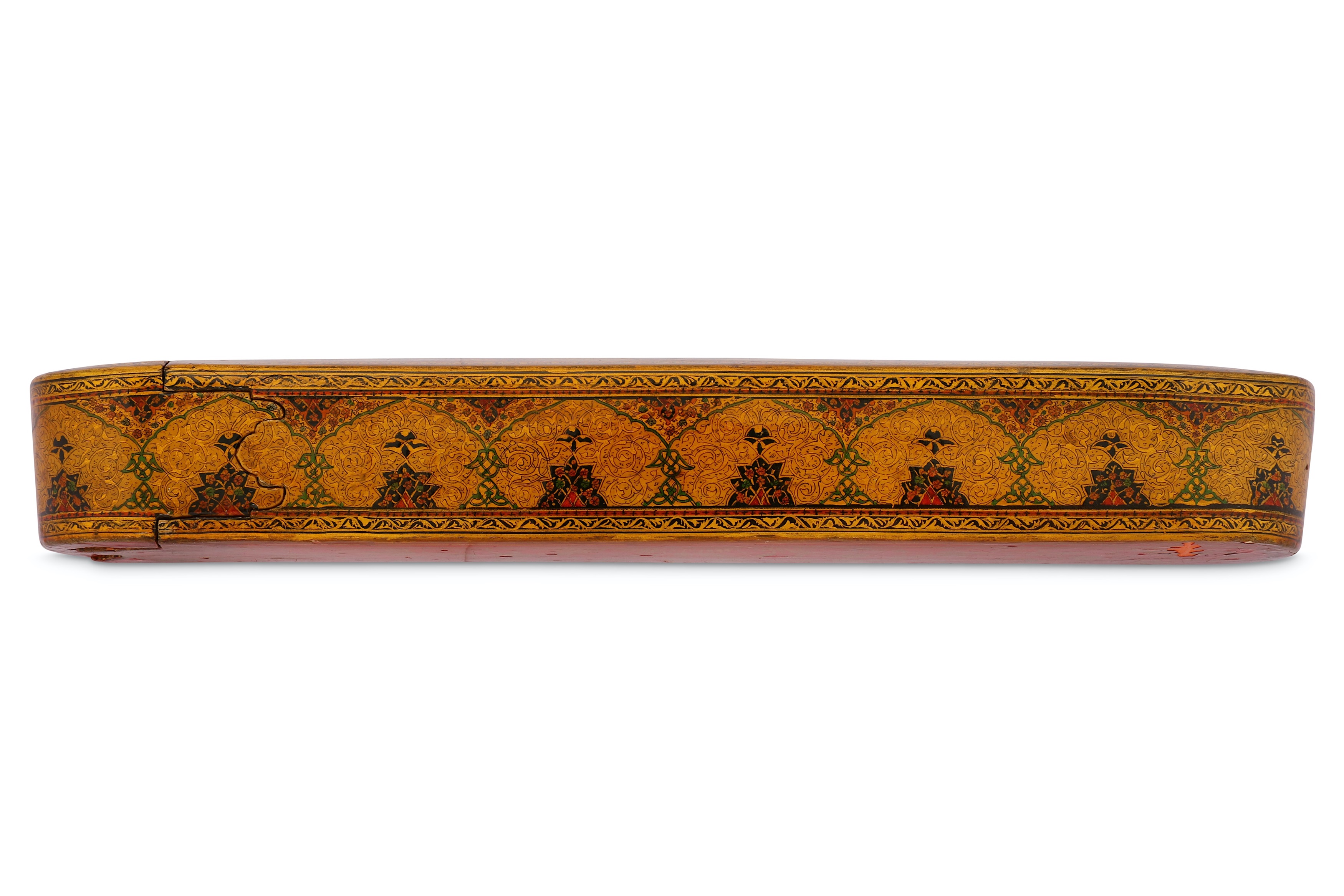 Lot 60 A Qajar Lacquered Papier MÂchÉ Pen Case