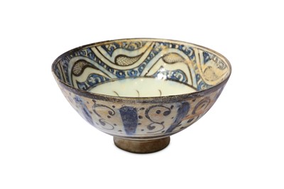 Lot 9 - * A COBALT BLUE, BLACK AND WHITE POTTERY BOWL