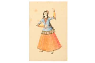 Lot 46 - * A SET OF FIVE WATERCOLOURS OF QAJAR FEMALE ENTERTAINERS