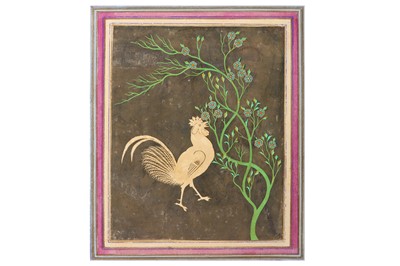Lot 111 - * A COLLECTION OF FIVE DÉCOUPAGE LOOSE FOLIOS DEPICTING ANIMALS AND FOLIAGE