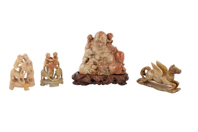 Lot 200 - A collection of Chinese jade carvings of animals.
