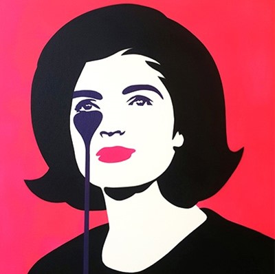 Lot 130 - Pure Evil (British b.1968), 'JFK's Nightmare (First Lady In Rose)'
