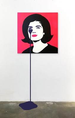 Lot 130 - Pure Evil (British b.1968), 'JFK's Nightmare (First Lady In Rose)'