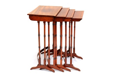 Lot 776 - A Regency style mahogany quartetto nest of tables