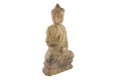 Lot 249 - A Chinese jade buddha.