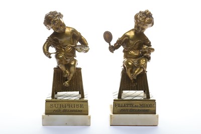 Lot 118 - A pair of late 19th century French bronze figures