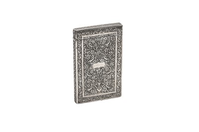 Lot 362 - AN ENGRAVED SILVER MATCHES CASE