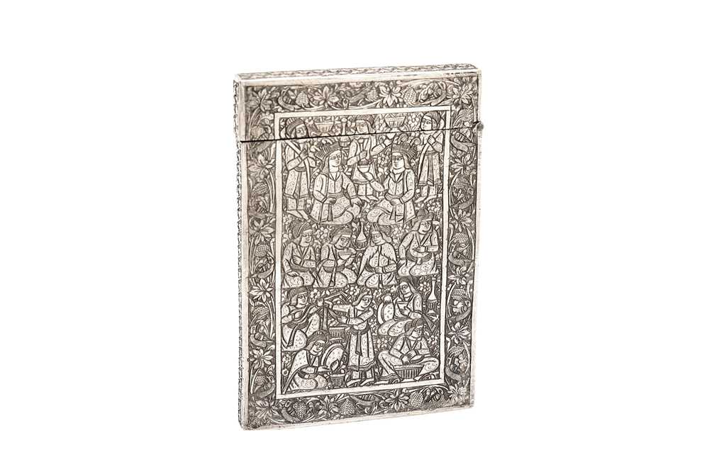 Lot 363 - AN ENGRAVED SILVER MATCHES CASE