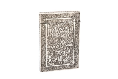 Lot 363 - AN ENGRAVED SILVER MATCHES CASE