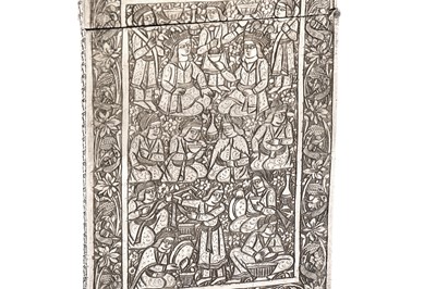 Lot 363 - AN ENGRAVED SILVER MATCHES CASE