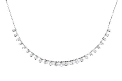 Lot 65 - A diamond fringe necklace
