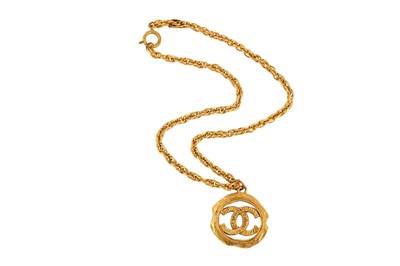 Lot 391 - Chanel Logo Open Pendant Necklace
