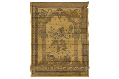 Lot 219 - AN ETCHED PORTRAIT OF SHIVA NATARAJA (THE LORD OF DANCE) ON PALM LEAVES