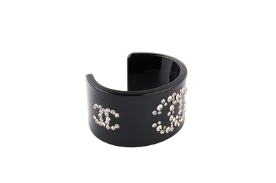 Lot 431 - Chanel Resin CC Logo Cuff Bracelet