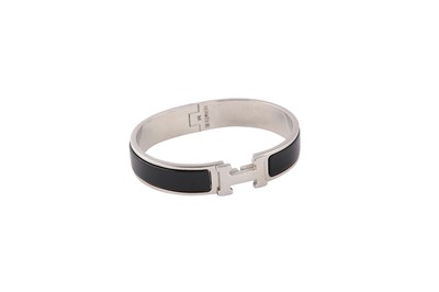 Lot 436 - Hermes Black H Clic Bracelet