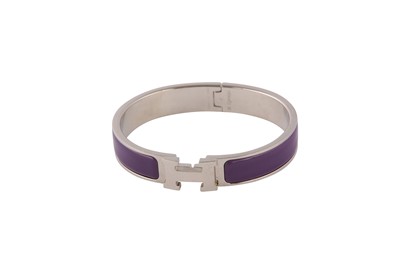 Lot 437 - Hermes Purple H Clic Bracelet