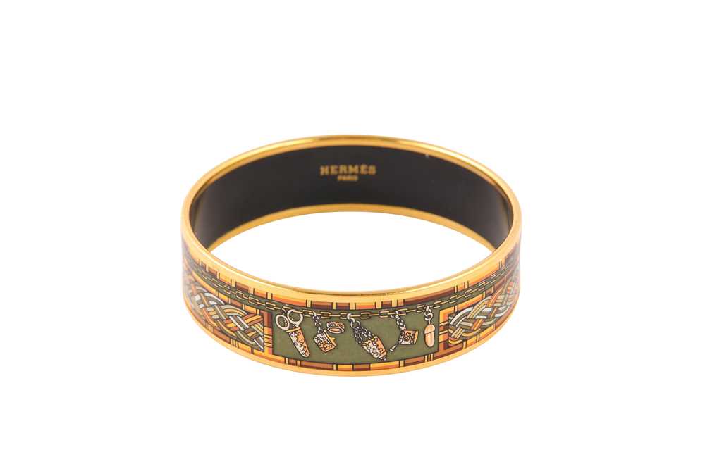 Lot 438 - Hermes Khaki Enamel Bangle