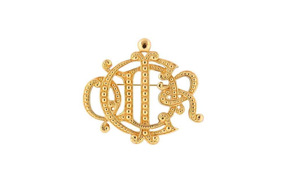 BEAUTIFUL SIGNED CHRISTIAN Dior Logo Gold Plated BroochPin 19500   PicClick UK