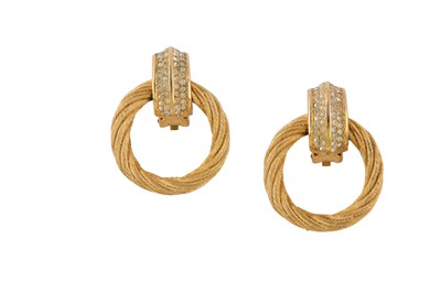 Lot 457 - Christian Dior Rhinestone Clip On Earrings