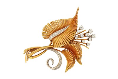 Lot 107 - A diamond-set brooch, attributed to David Morris, circa 1960