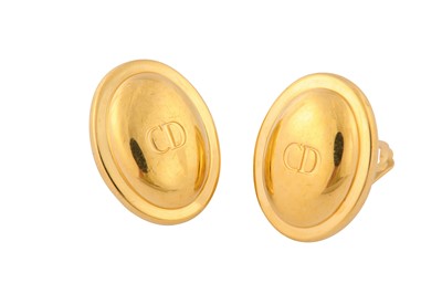 Lot 64 - Christian Dior Logo Clip On Earrings