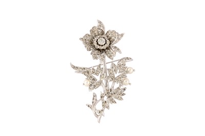 Lot 470 - Christian Dior Rhinestone Flower Brooch