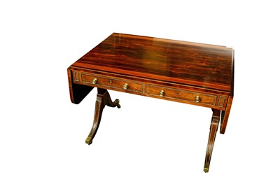 Lot 817 - A George III simulated rosewood sofa table