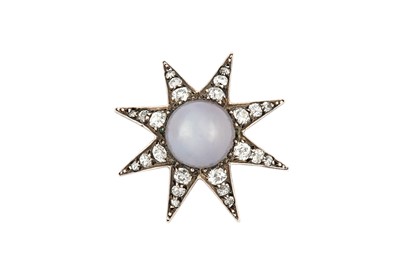 Lot 11A - A late 19th century star sapphire and diamond star brooch
