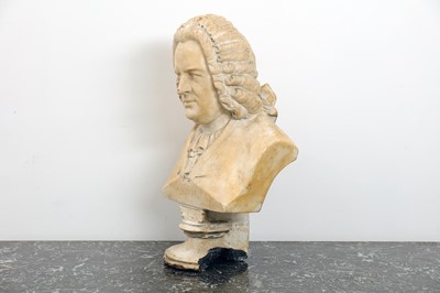 Lot 152 - A French 20th century composite bust of Bach Johann Sebastian