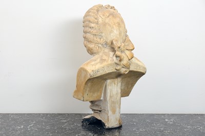 Lot 152 - A French 20th century composite bust of Bach Johann Sebastian