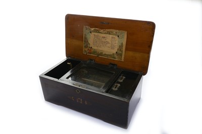 Lot 125 - A late 19th century Swiss musical box
