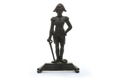 Lot 120 - A Victorian bronzed iron figural door stop of Lord Nelson