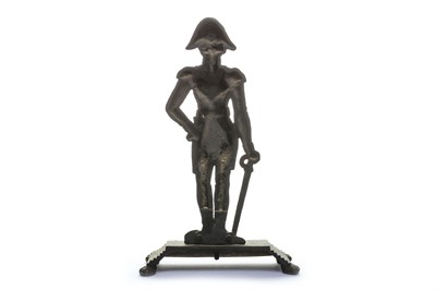 Lot 120 - A Victorian bronzed iron figural door stop of Lord Nelson