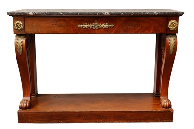 Lot 731 - A French Empire mahogany console table