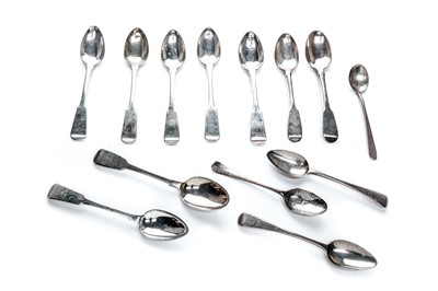 Lot 11 - Six early Victorian sterling silver teaspoons