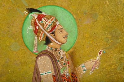 Lot 207 - A SMALL STANDING PORTRAIT OF A RAJA